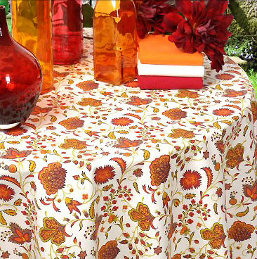 French coated tablecloth (Ajanta. rubis)